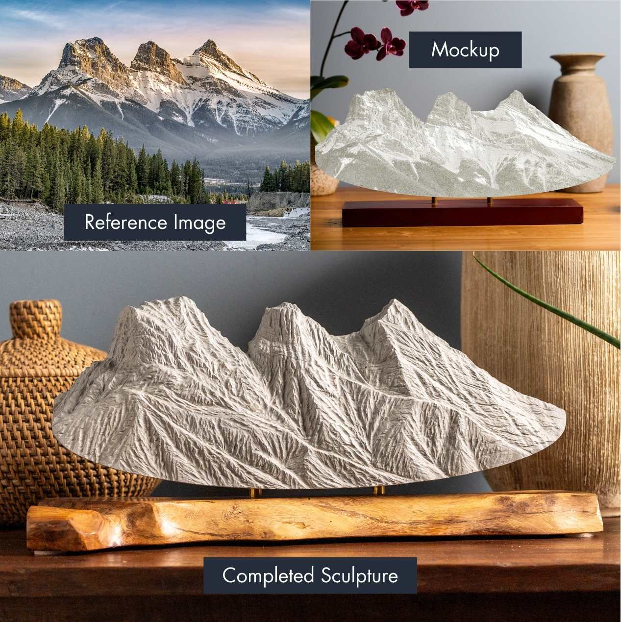 Timpanogos (Provo View)- First Edition Sculpture Sculpted Peaks