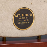 Custom Engraved Brass Medallion (Back of Sculpture) Sculpted Peaks