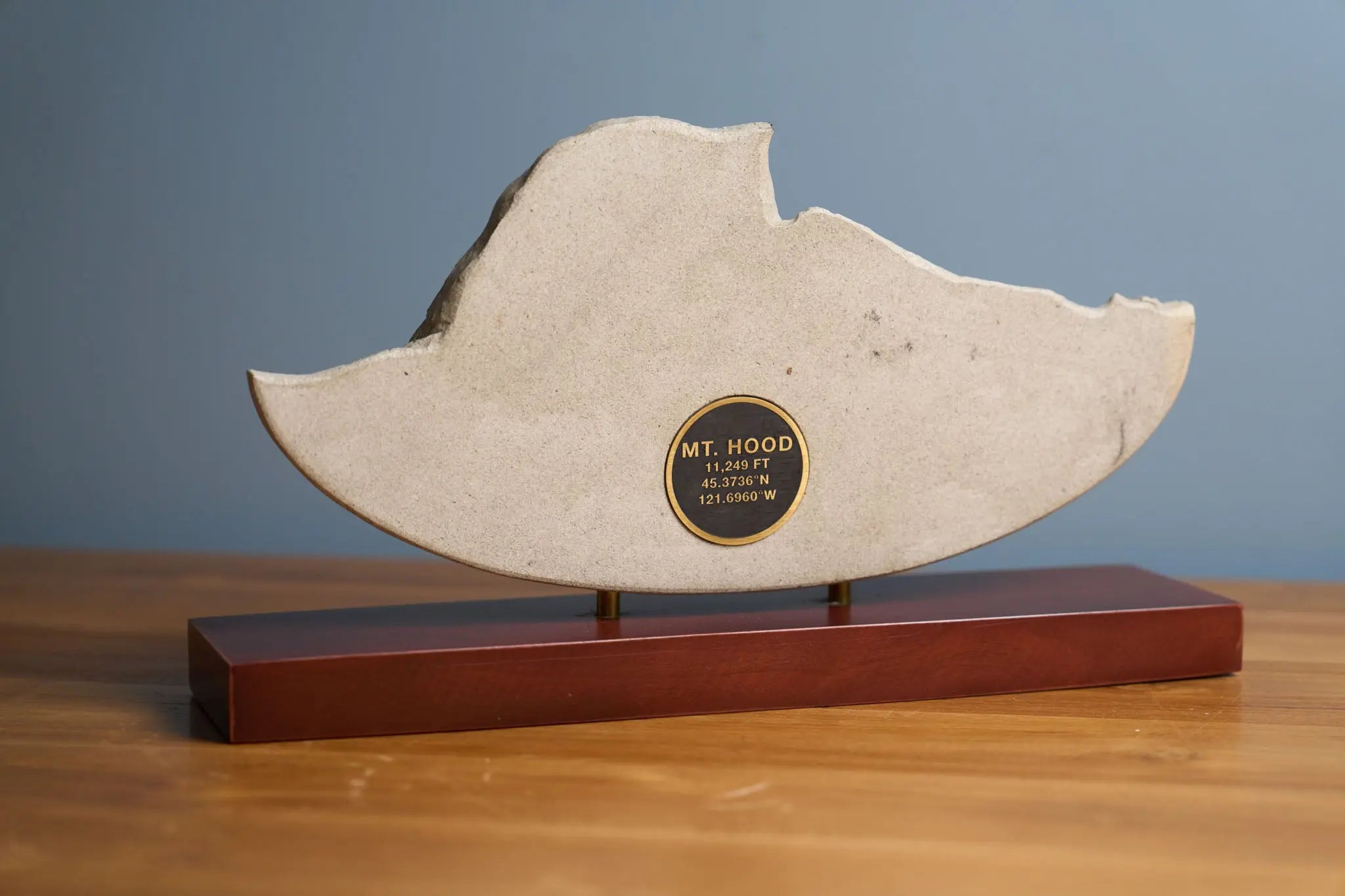 Custom Engraved Brass Medallion (Back of Sculpture) Sculpted Peaks
