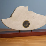 Custom Engraved Brass Medallion (Back of Sculpture) Sculpted Peaks