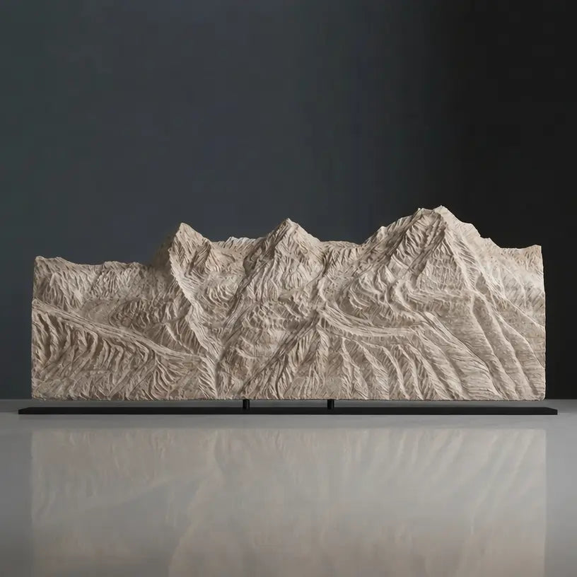 The Bernese Trio Sculpture (Eiger, Mönch, Jungfrau - View from Schilthorn, Bernese Alps, Switzerland) Sculpted Peaks