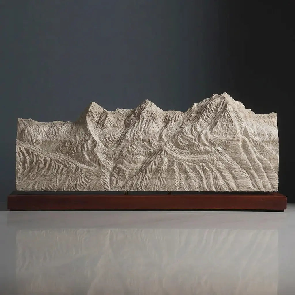The Bernese Trio Sculpture (Eiger, Mönch, Jungfrau - View from Schilthorn, Bernese Alps, Switzerland) Sculpted Peaks