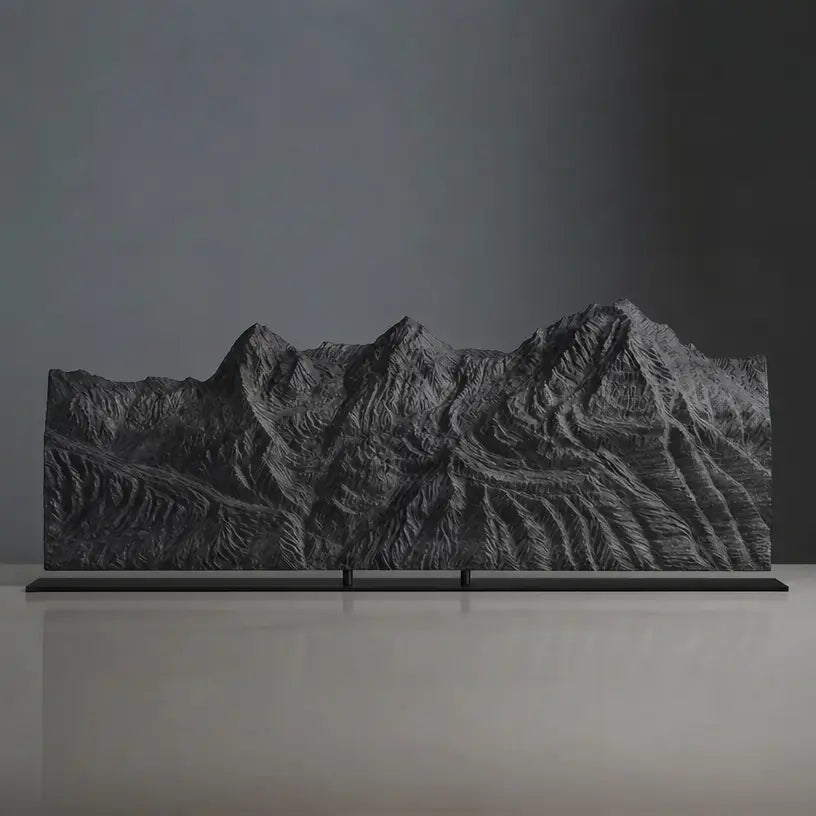 The Bernese Trio Sculpture (Eiger, Mönch, Jungfrau - View from Schilthorn, Bernese Alps, Switzerland) Sculpted Peaks