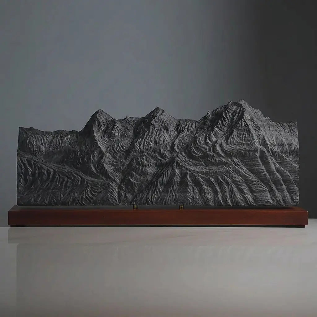 The Bernese Trio Sculpture (Eiger, Mönch, Jungfrau - View from Schilthorn, Bernese Alps, Switzerland) Sculpted Peaks