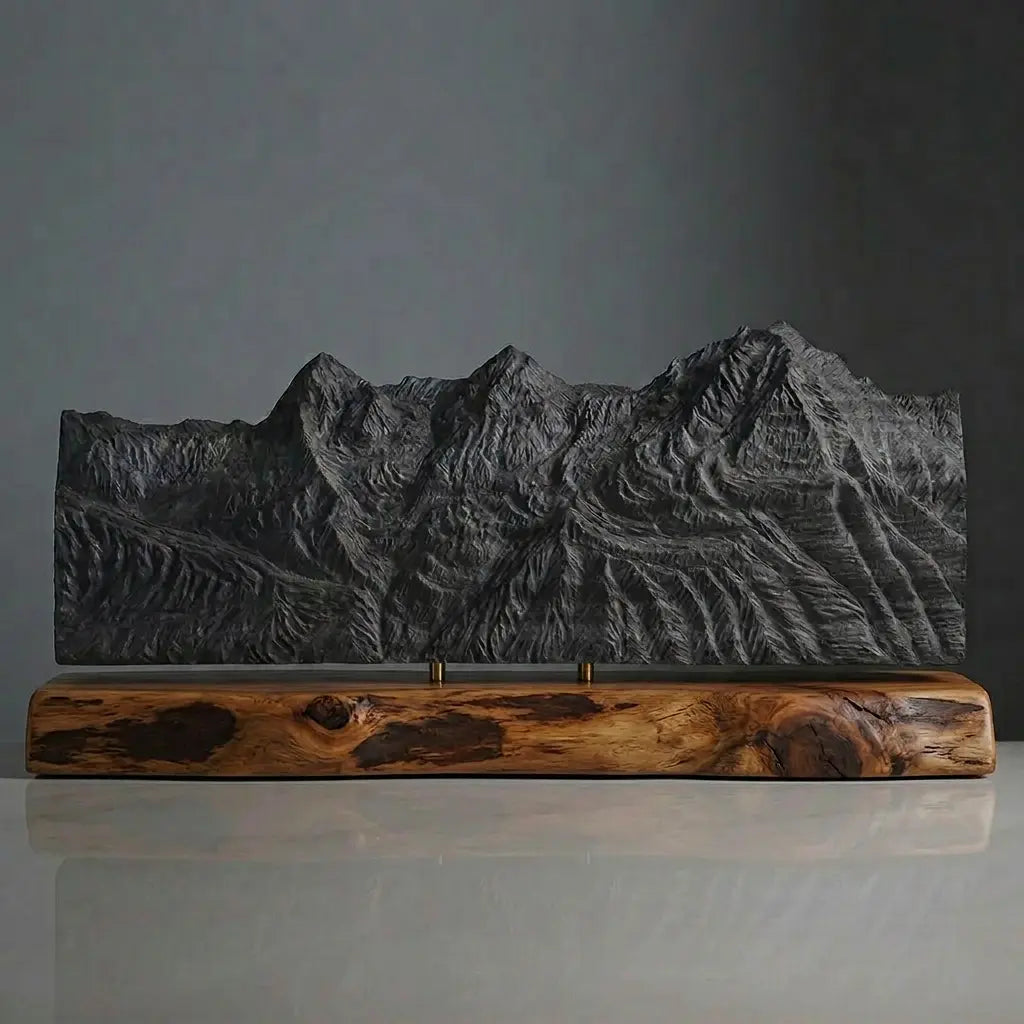 The Bernese Trio Sculpture (Eiger, Mönch, Jungfrau - View from Schilthorn, Bernese Alps, Switzerland) Sculpted Peaks