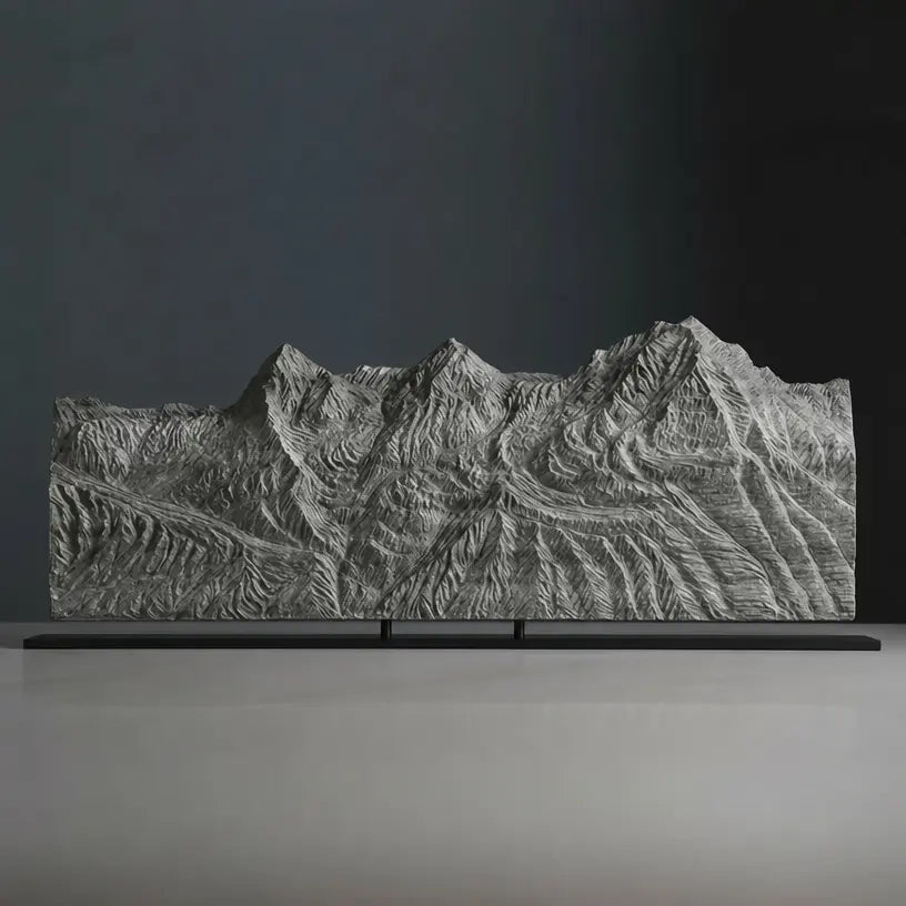 The Bernese Trio Sculpture (Eiger, Mönch, Jungfrau - View from Schilthorn, Bernese Alps, Switzerland) Sculpted Peaks