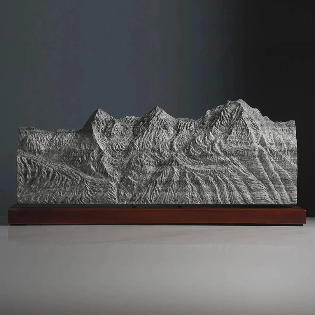 The Bernese Trio Sculpture (Eiger, Mönch, Jungfrau - View from Schilthorn, Bernese Alps, Switzerland) Sculpted Peaks