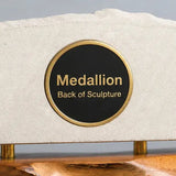 Custom Engraved Brass Medallion (Back of Sculpture) Sculpted Peaks