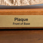 Custom Engraved Brass Plaque (Front of Base) Sculpted Peaks
