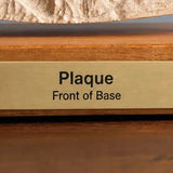 Custom Engraved Brass Plaque (Front of Base) Sculpted Peaks