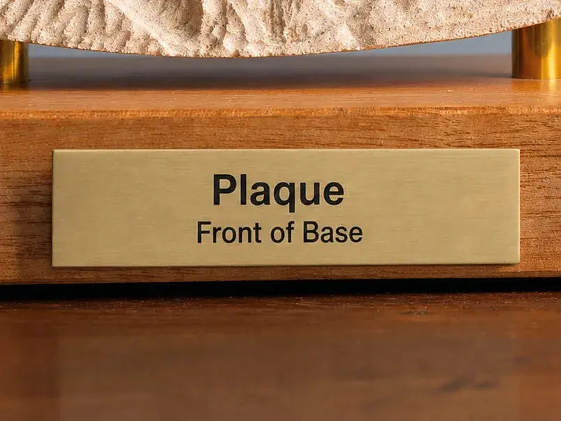 Custom Engraved Brass Plaque (Front of Base) Sculpted Peaks