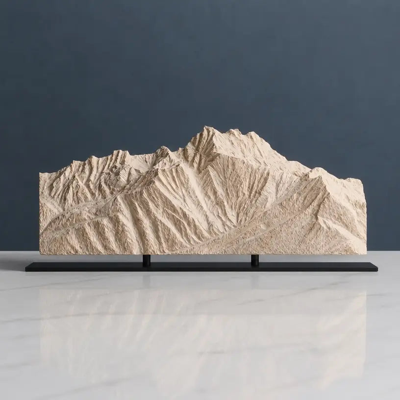 Dents du Midi Sculpture (View from Villars-sur-Ollon, Switzerland) Sculpted Peaks