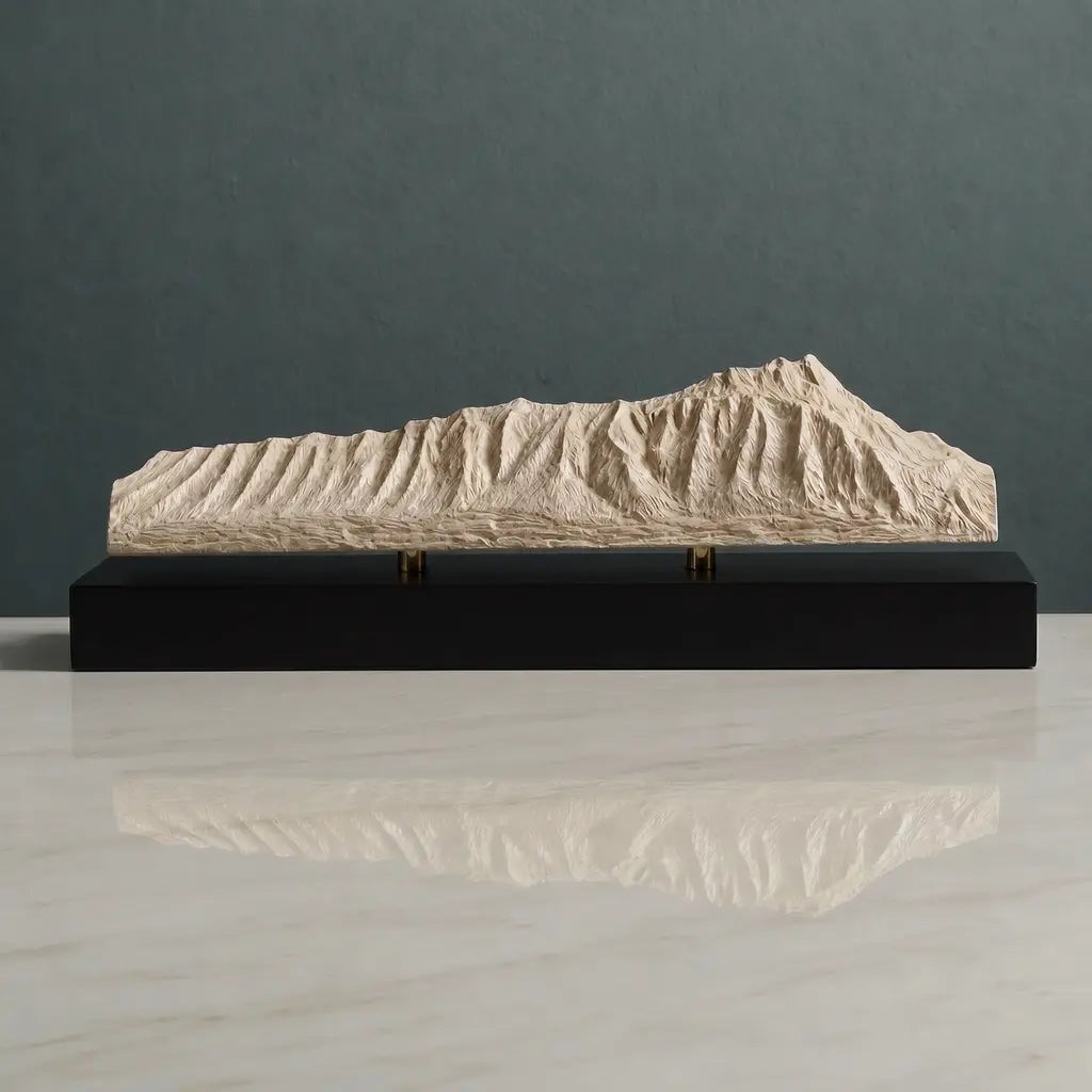 Diamond Head Sculpture (View from Waikiki, Hawaii) Sculpted Peaks