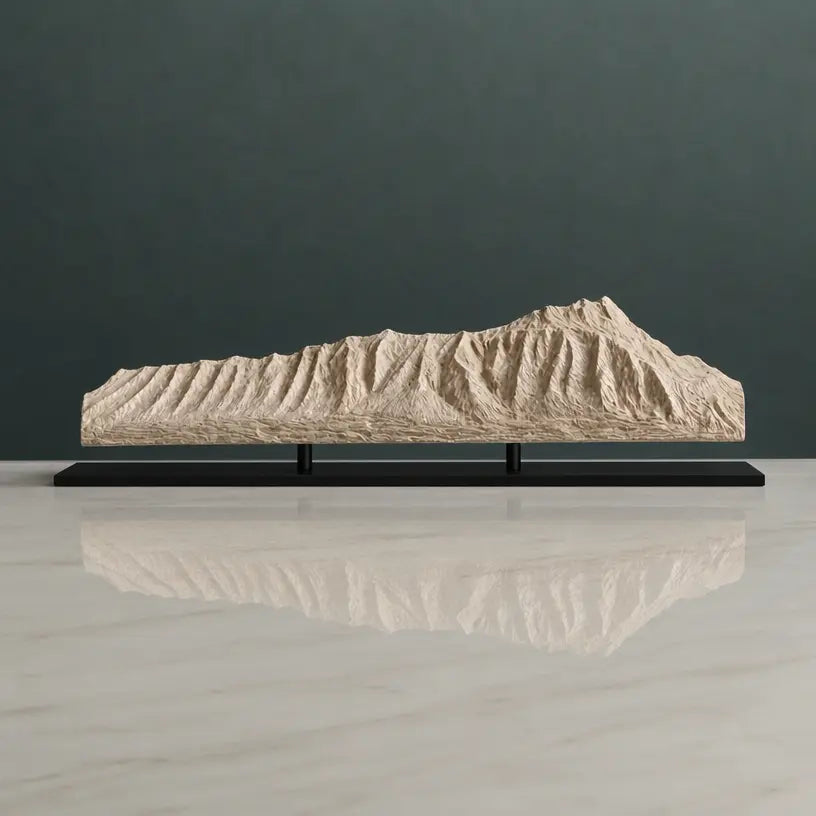 Diamond Head Sculpture (View from Waikiki, Hawaii) Sculpted Peaks