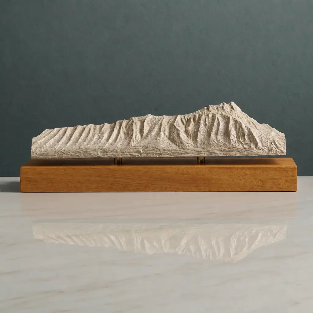 Diamond Head Sculpture (View from Waikiki, Hawaii) Sculpted Peaks