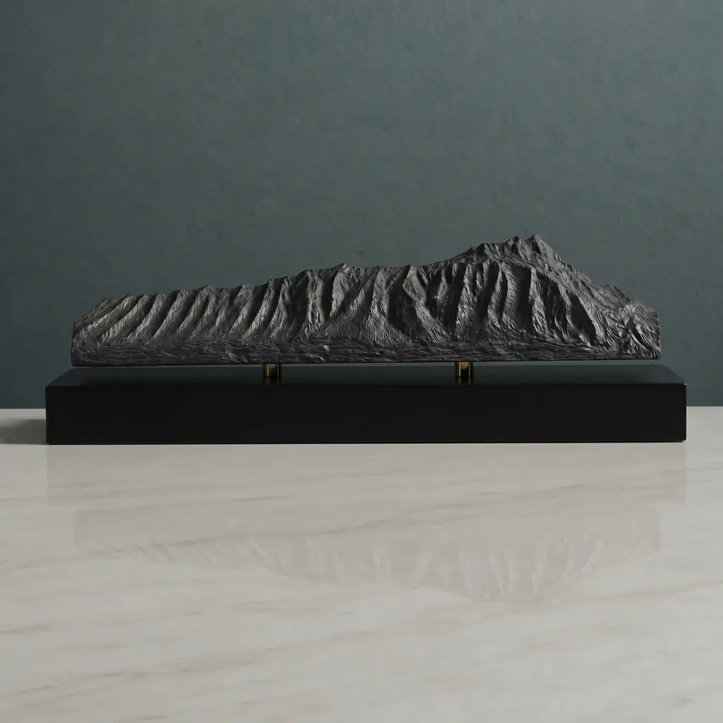 Diamond Head Sculpture (View from Waikiki, Hawaii) Sculpted Peaks
