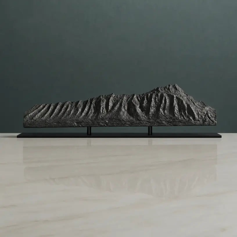Diamond Head Sculpture (View from Waikiki, Hawaii) Sculpted Peaks