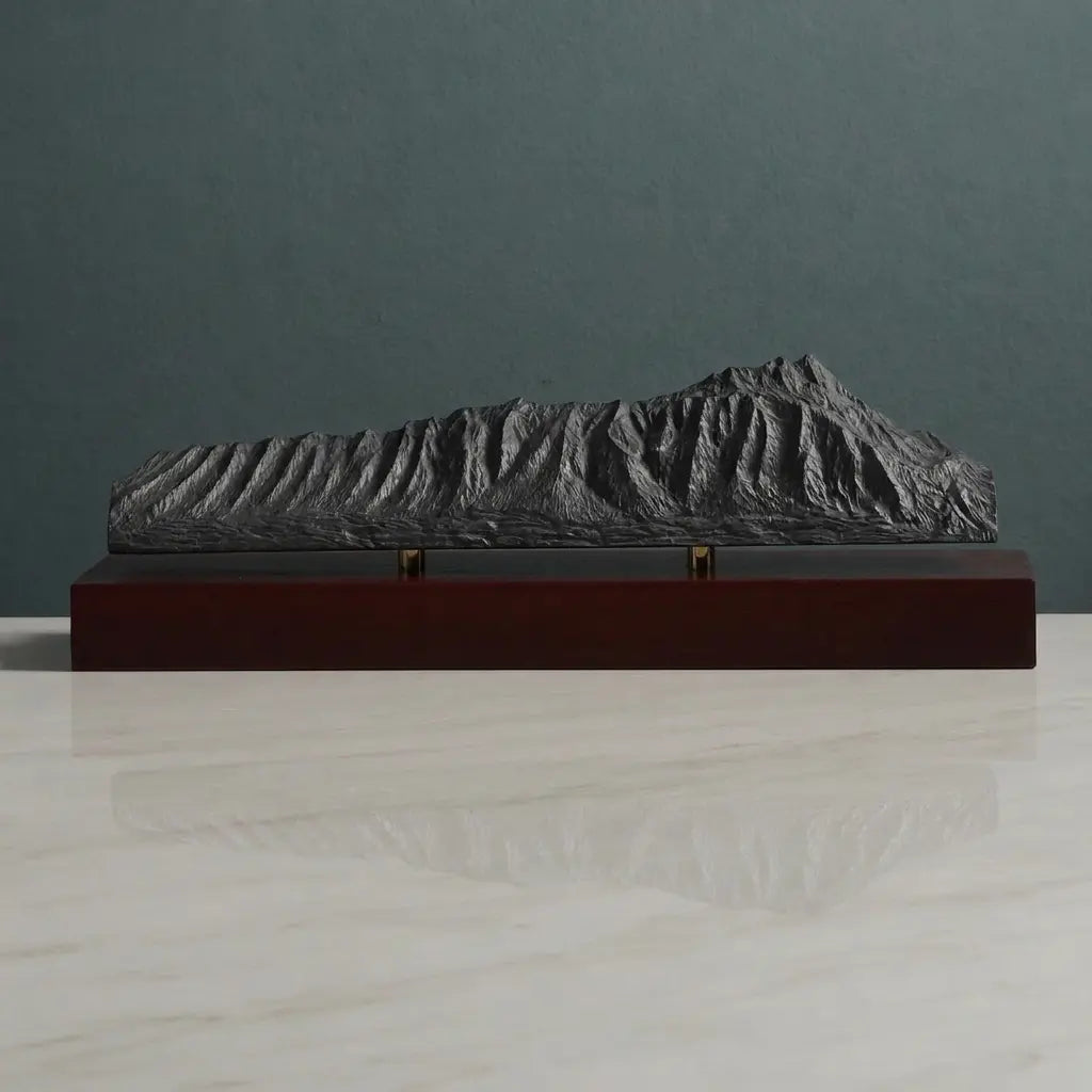 Diamond Head Sculpture (View from Waikiki, Hawaii) Sculpted Peaks