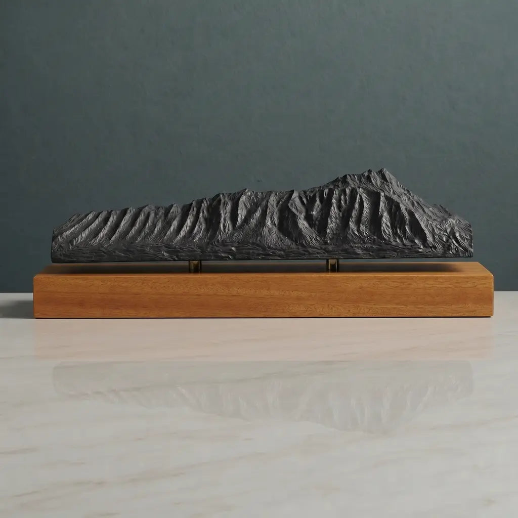 Diamond Head Sculpture (View from Waikiki, Hawaii) Sculpted Peaks