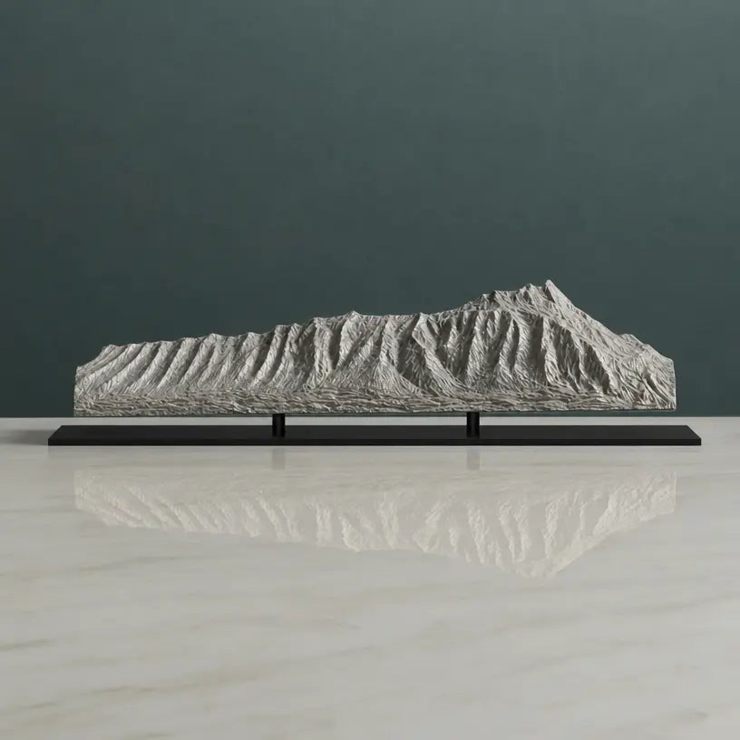 Diamond Head Sculpture (View from Waikiki, Hawaii) Sculpted Peaks