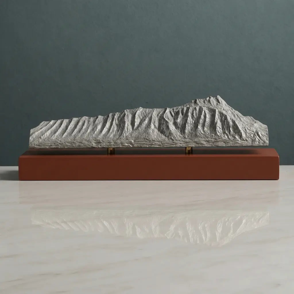 Diamond Head Sculpture (View from Waikiki, Hawaii) Sculpted Peaks