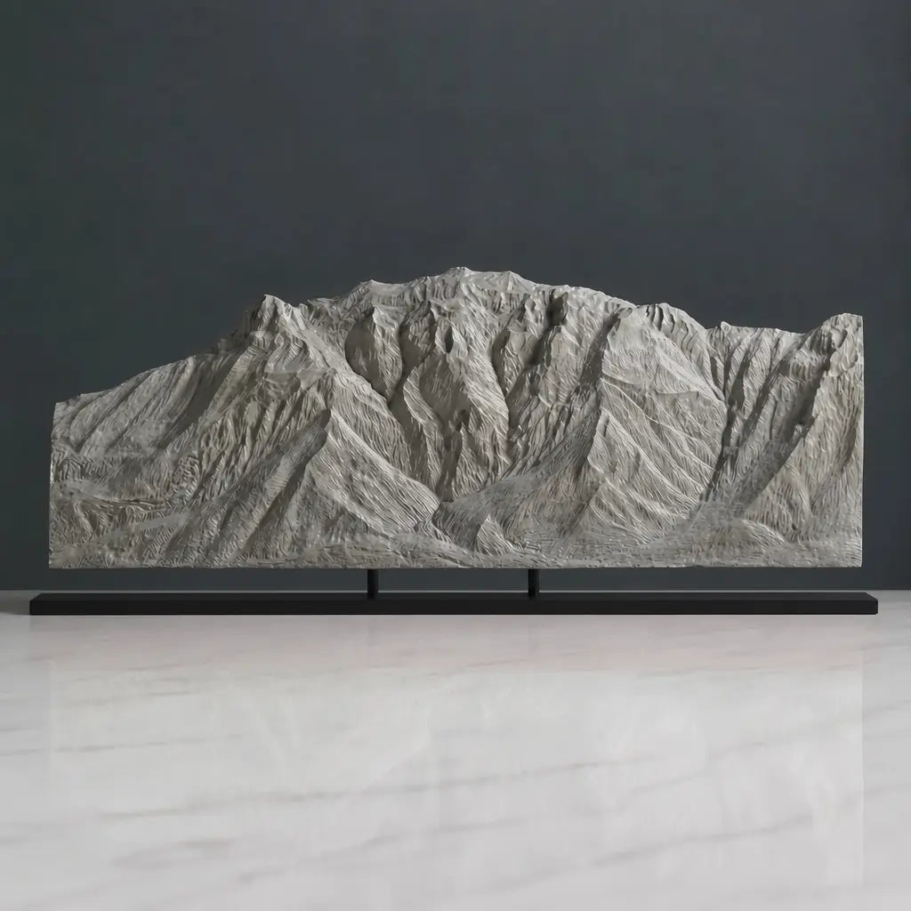 Franklin Mountains Sculpture (East View, El Paso, Texas) Sculpted Peaks