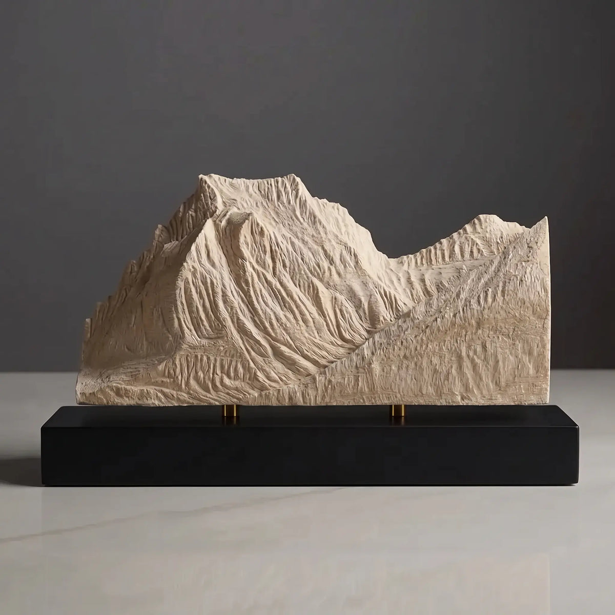 Going-to-the-Sun Mountain Sculpture (View from Lake Mary, Montana) Sculpted Peaks