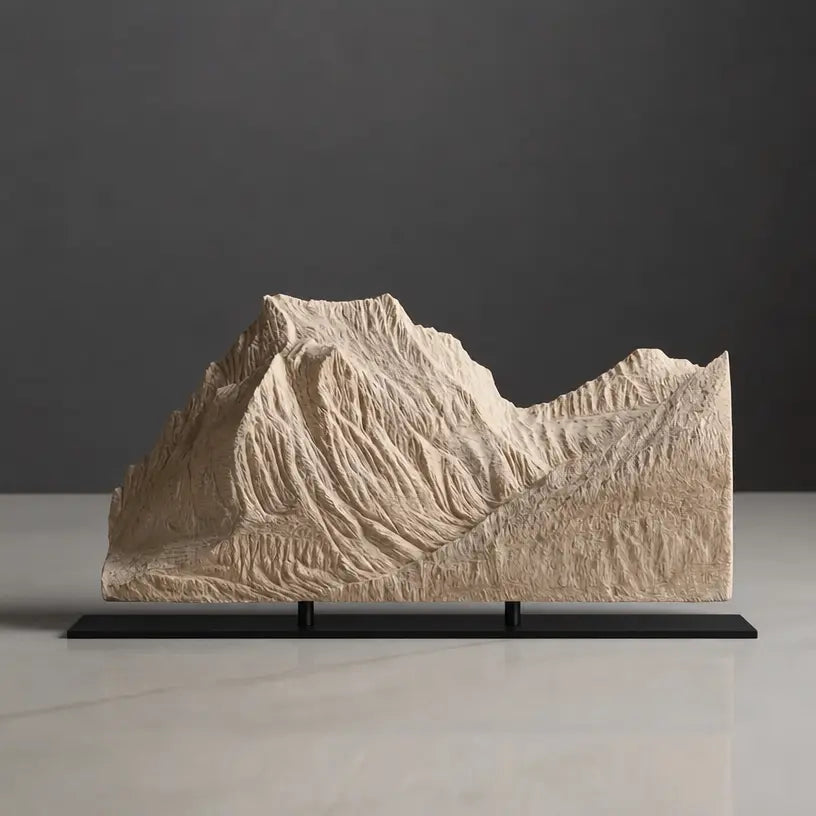 Going-to-the-Sun Mountain Sculpture (View from Lake Mary, Montana) Sculpted Peaks