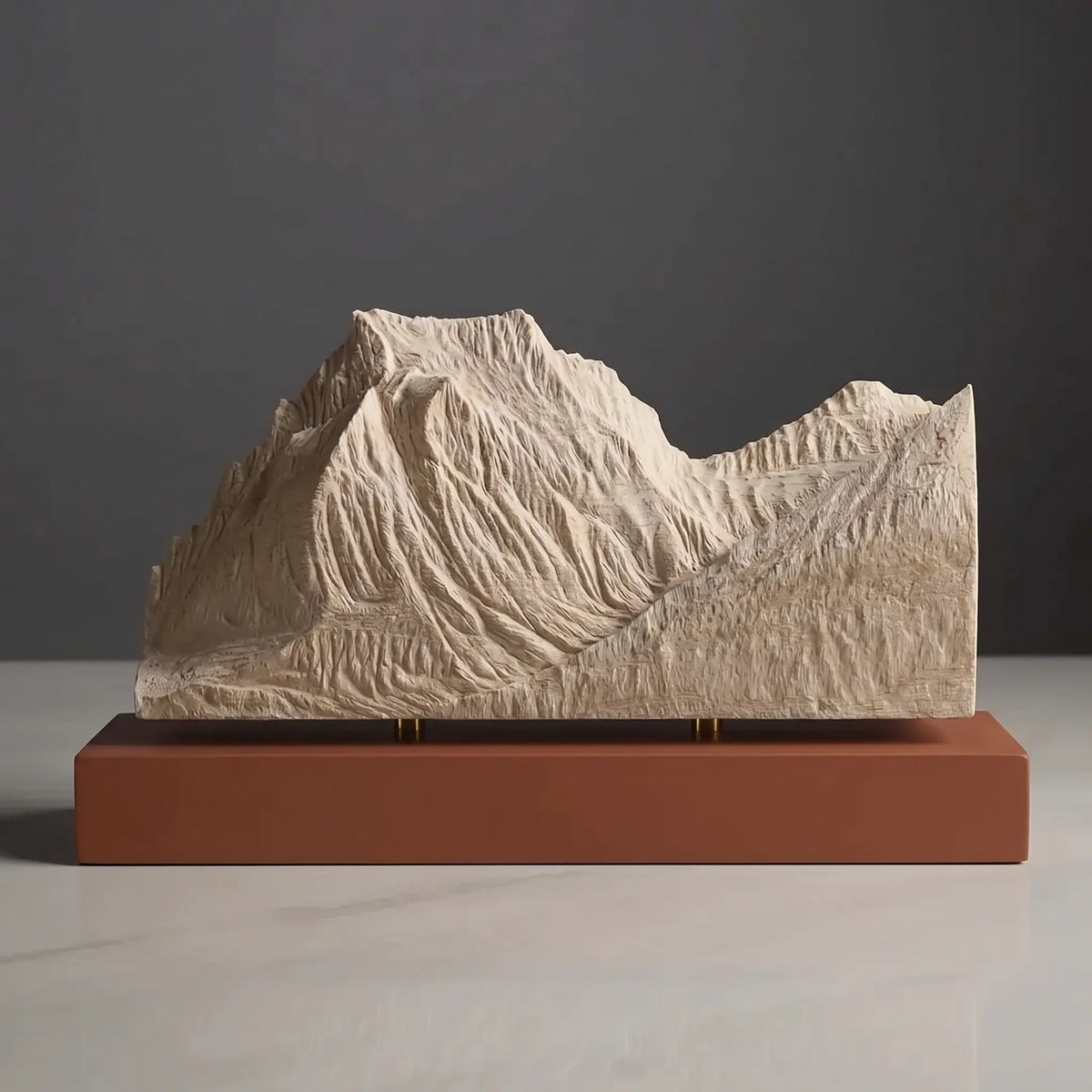 Going-to-the-Sun Mountain Sculpture (View from Lake Mary, Montana) Sculpted Peaks