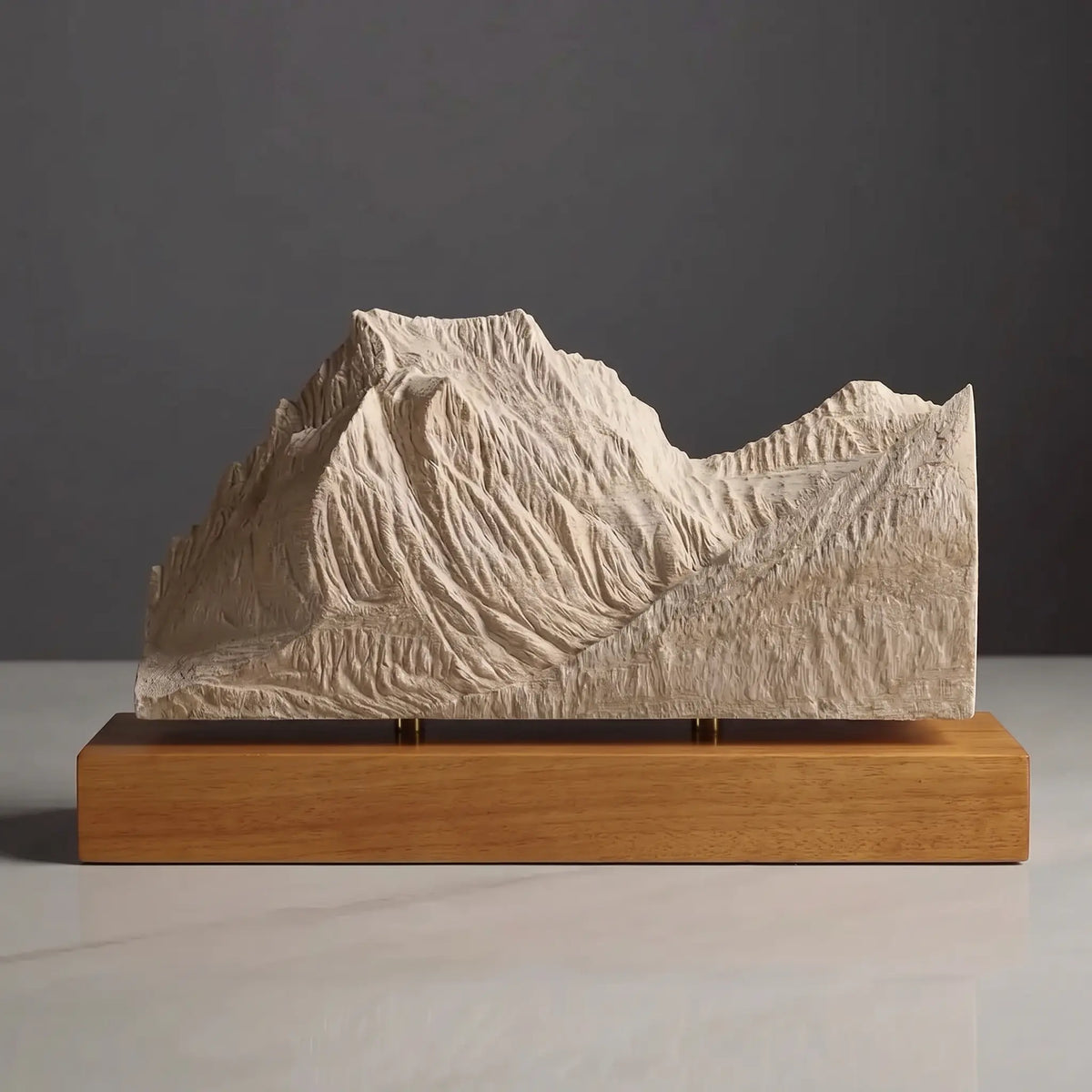 Going-to-the-Sun Mountain Sculpture (View from Lake Mary, Montana) Sculpted Peaks