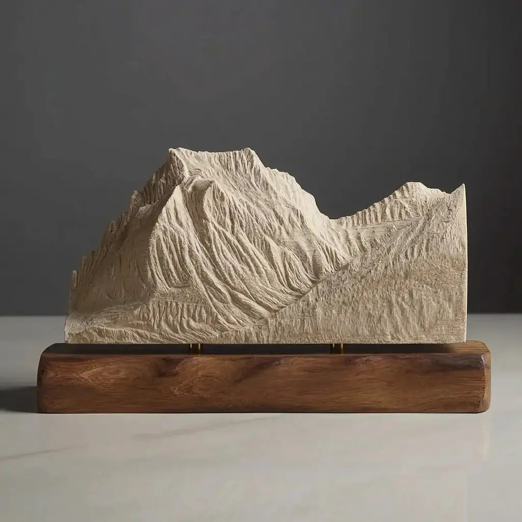 Going-to-the-Sun Mountain Sculpture (View from Lake Mary, Montana) Sculpted Peaks
