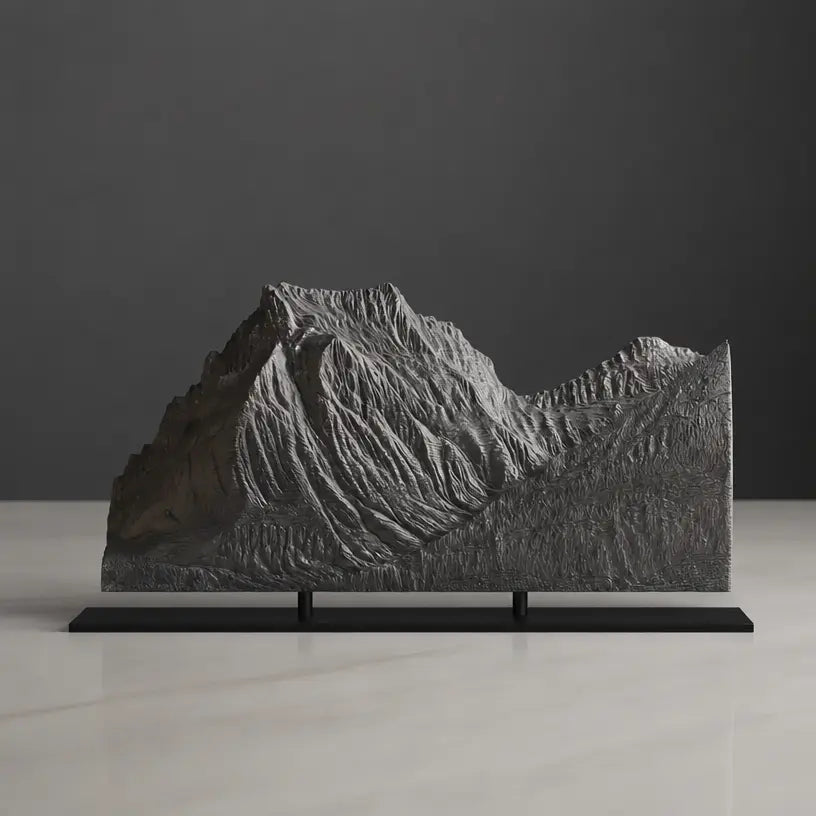 Going-to-the-Sun Mountain Sculpture (View from Lake Mary, Montana) Sculpted Peaks