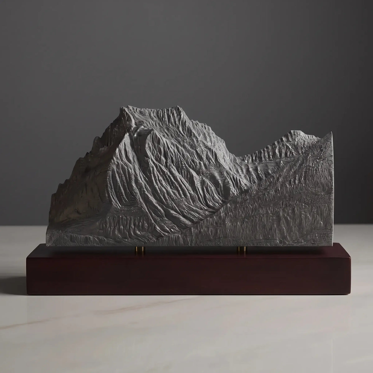 Going-to-the-Sun Mountain Sculpture (View from Lake Mary, Montana) Sculpted Peaks