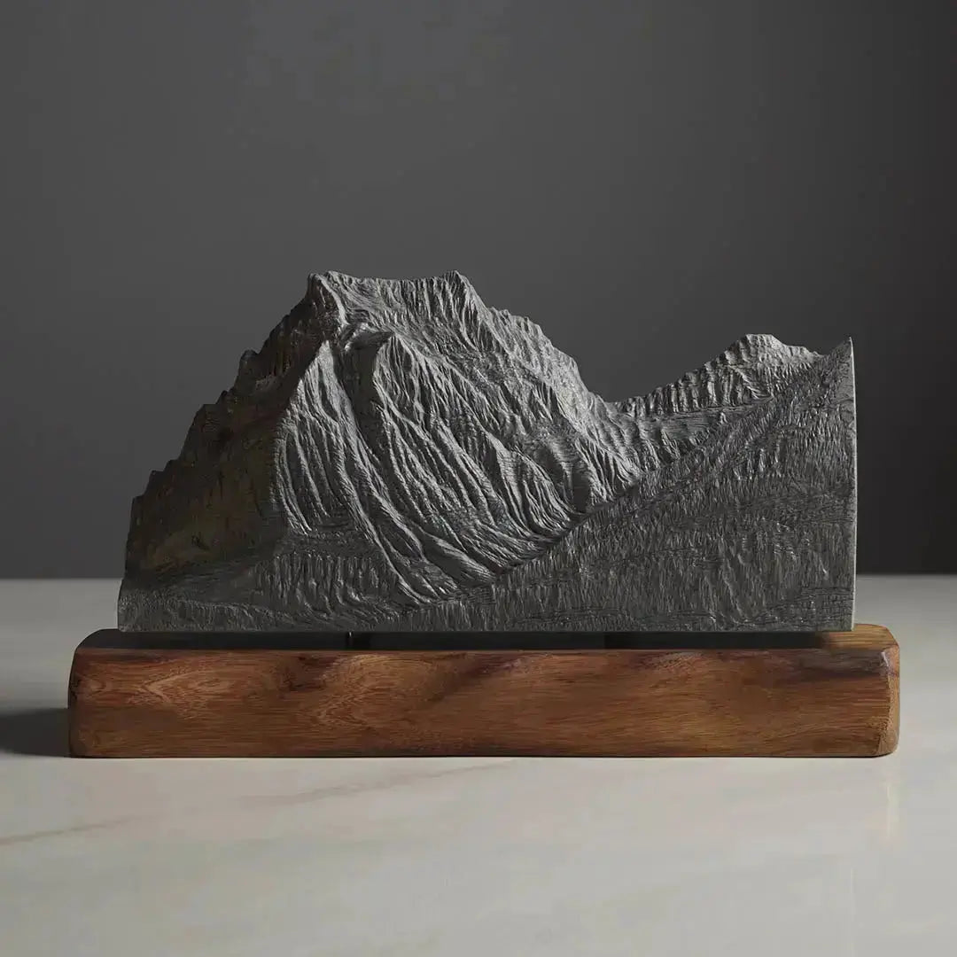 Going-to-the-Sun Mountain Sculpture (View from Lake Mary, Montana) Sculpted Peaks