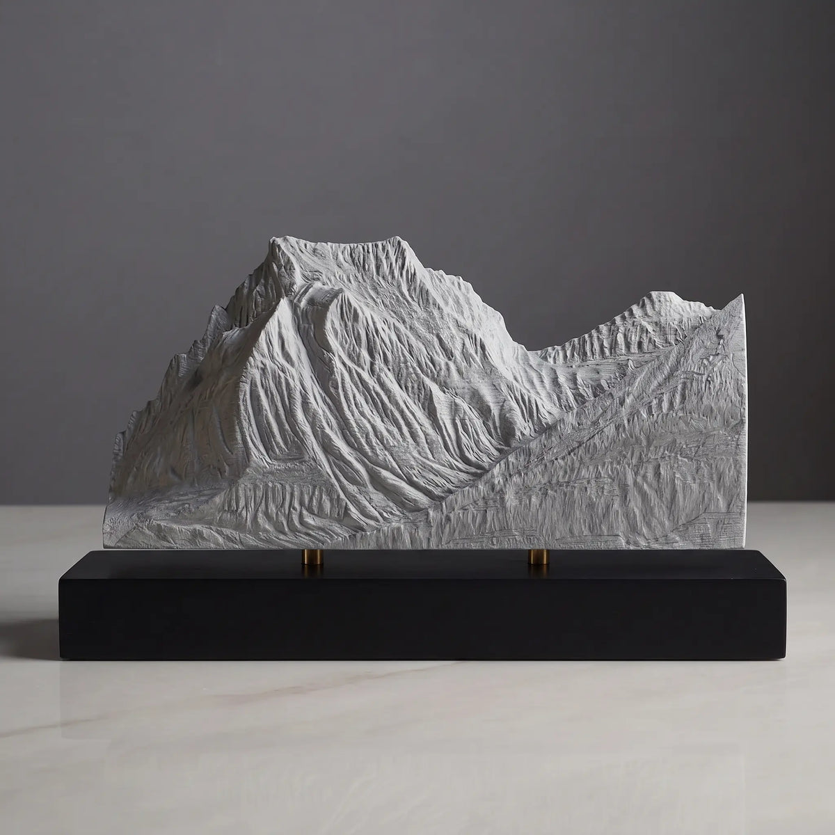 Going-to-the-Sun Mountain Sculpture (View from Lake Mary, Montana) Sculpted Peaks