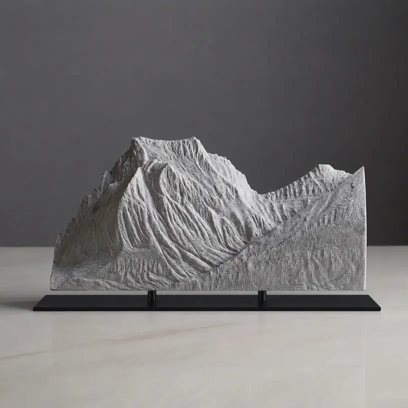 Going-to-the-Sun Mountain Sculpture (View from Lake Mary, Montana) Sculpted Peaks