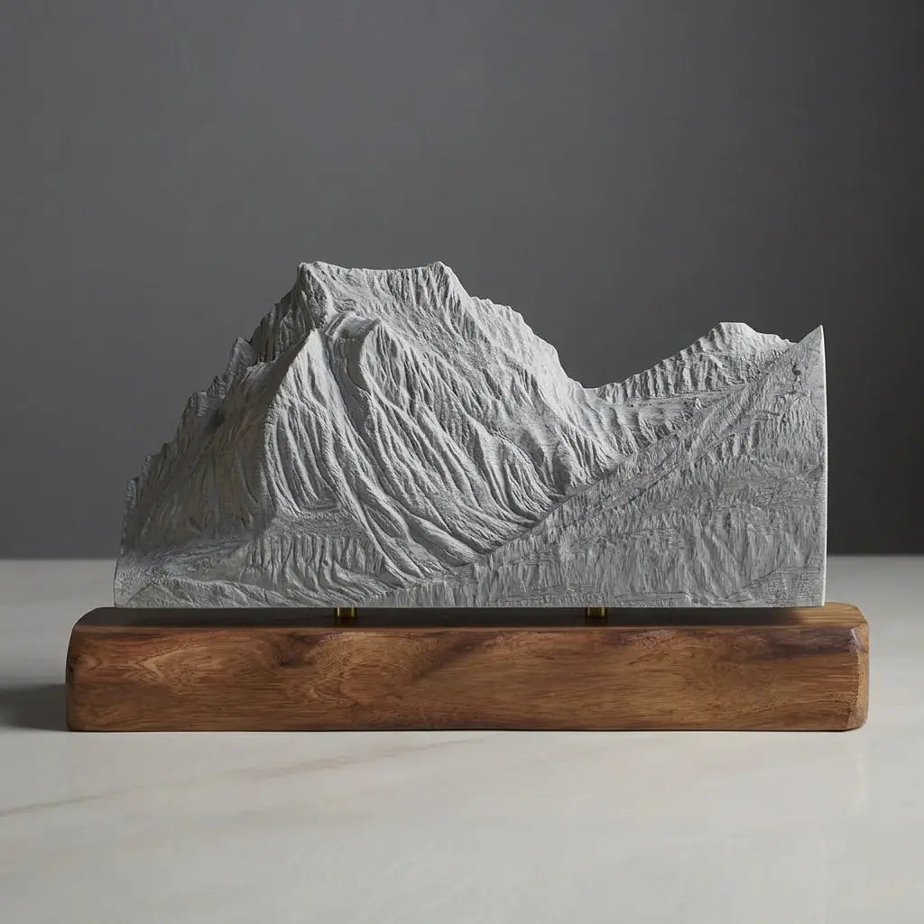 Going-to-the-Sun Mountain Sculpture (View from Lake Mary, Montana) Sculpted Peaks