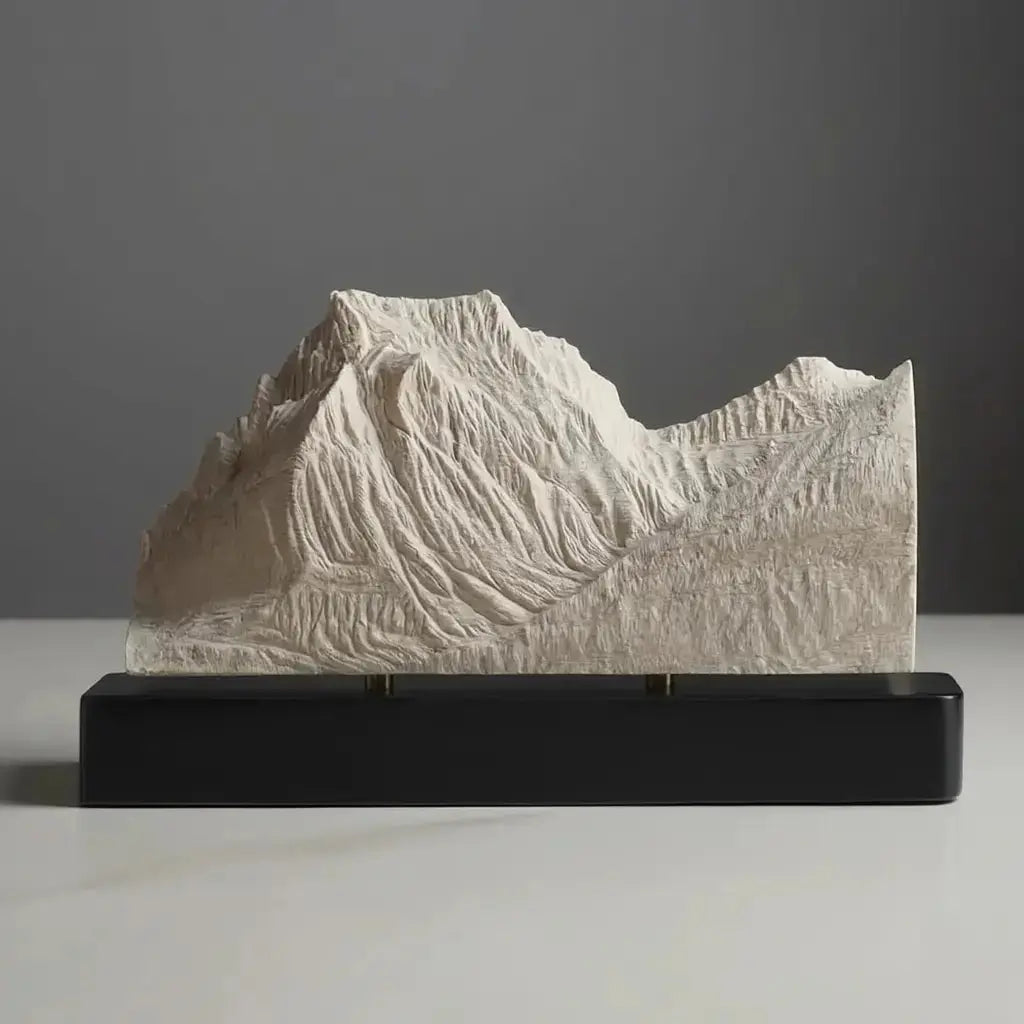Going-to-the-Sun Mountain Sculpture (View from Lake Mary, Montana) Sculpted Peaks