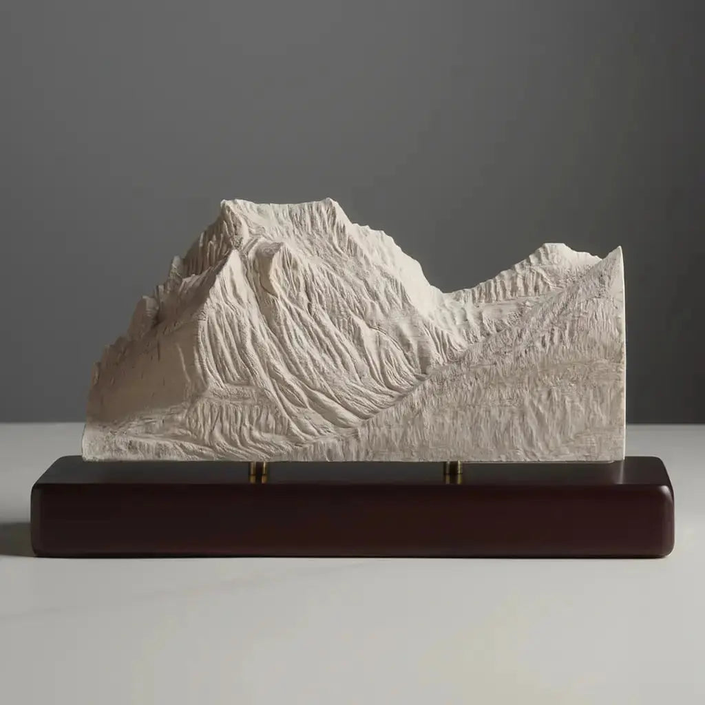 Going-to-the-Sun Mountain Sculpture (View from Lake Mary, Montana) Sculpted Peaks