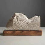 Going-to-the-Sun Mountain Sculpture (View from Lake Mary, Montana) Sculpted Peaks