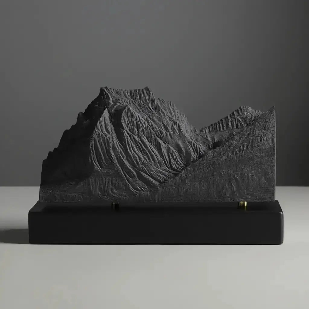 Going-to-the-Sun Mountain Sculpture (View from Lake Mary, Montana) Sculpted Peaks