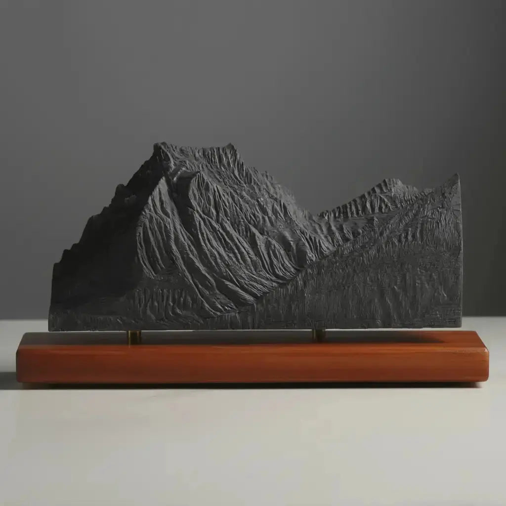 Going-to-the-Sun Mountain Sculpture (View from Lake Mary, Montana) Sculpted Peaks