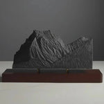 Going-to-the-Sun Mountain Sculpture (View from Lake Mary, Montana) Sculpted Peaks