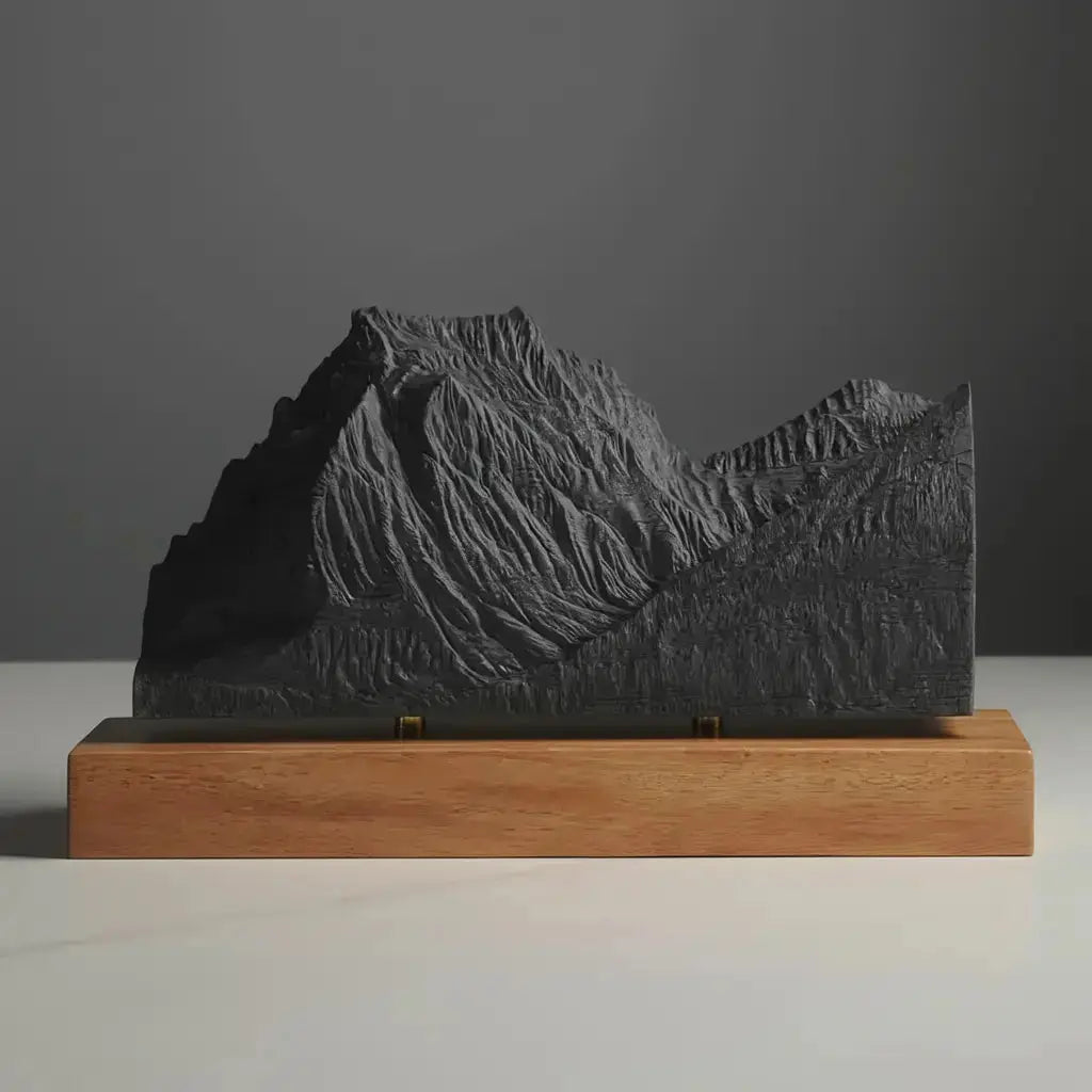 Going-to-the-Sun Mountain Sculpture (View from Lake Mary, Montana) Sculpted Peaks