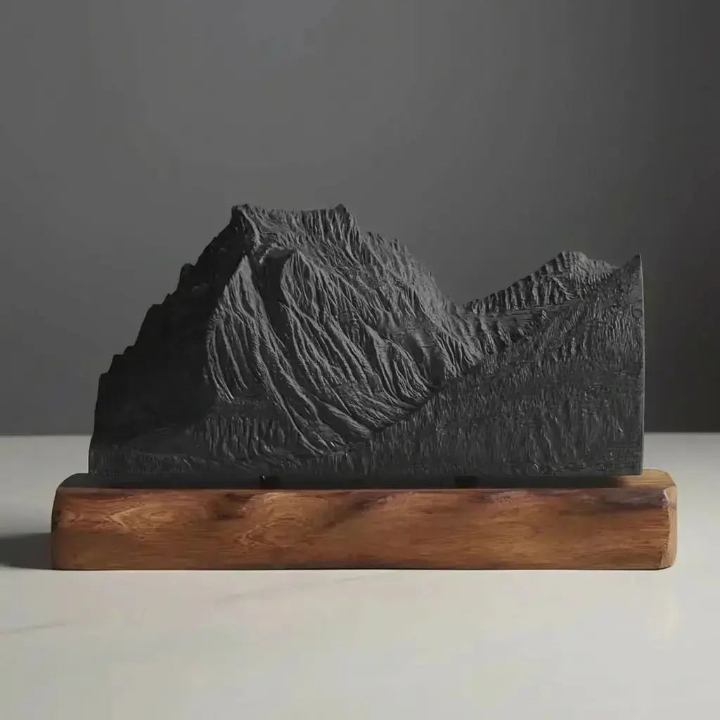 Going-to-the-Sun Mountain Sculpture (View from Lake Mary, Montana) Sculpted Peaks