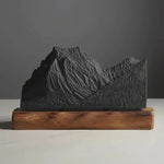 Going-to-the-Sun Mountain Sculpture (View from Lake Mary, Montana) Sculpted Peaks
