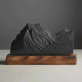 Going-to-the-Sun Mountain Sculpture (View from Lake Mary, Montana) Sculpted Peaks