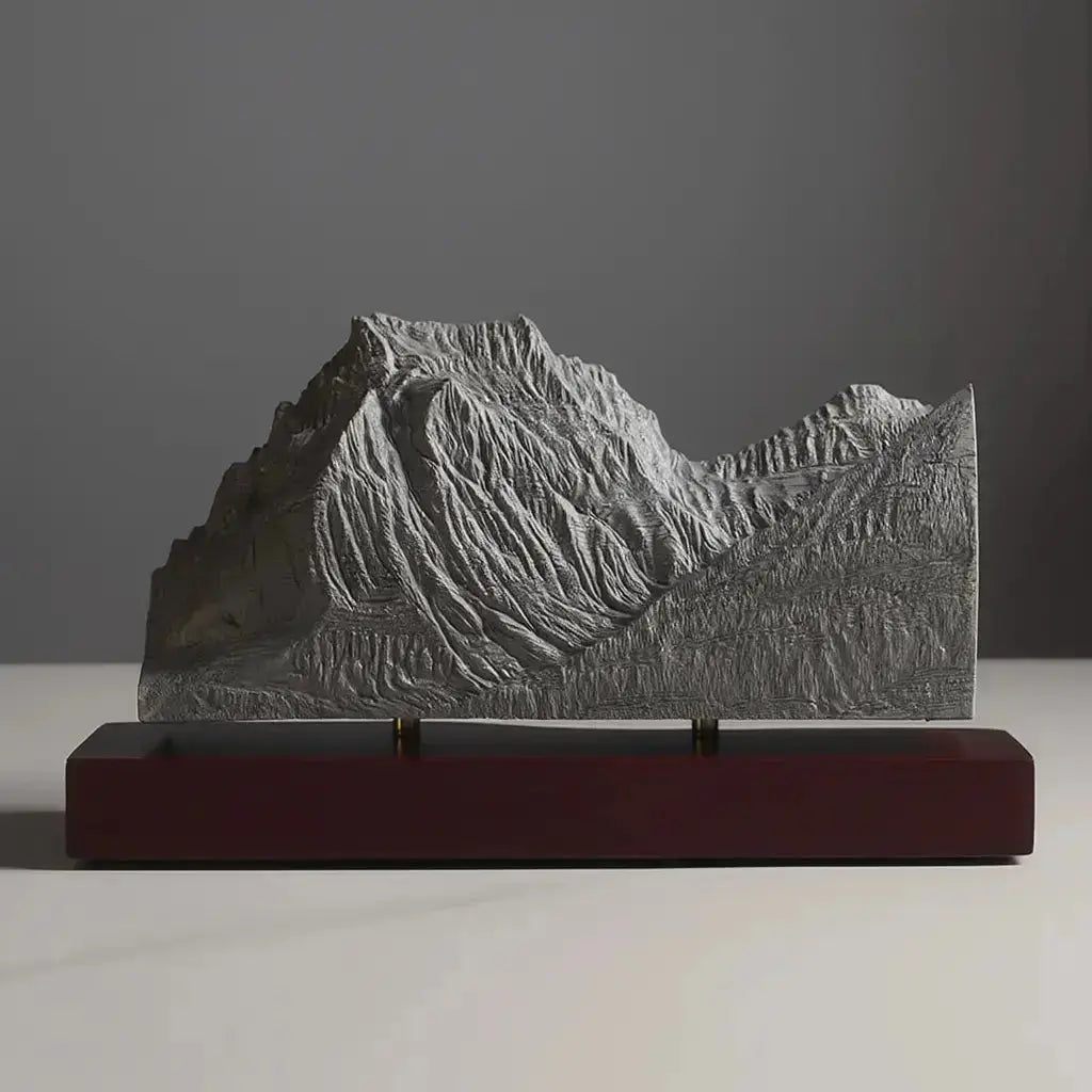 Going-to-the-Sun Mountain Sculpture (View from Lake Mary, Montana) Sculpted Peaks