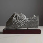 Going-to-the-Sun Mountain Sculpture (View from Lake Mary, Montana) Sculpted Peaks