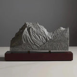Going-to-the-Sun Mountain Sculpture (View from Lake Mary, Montana) Sculpted Peaks